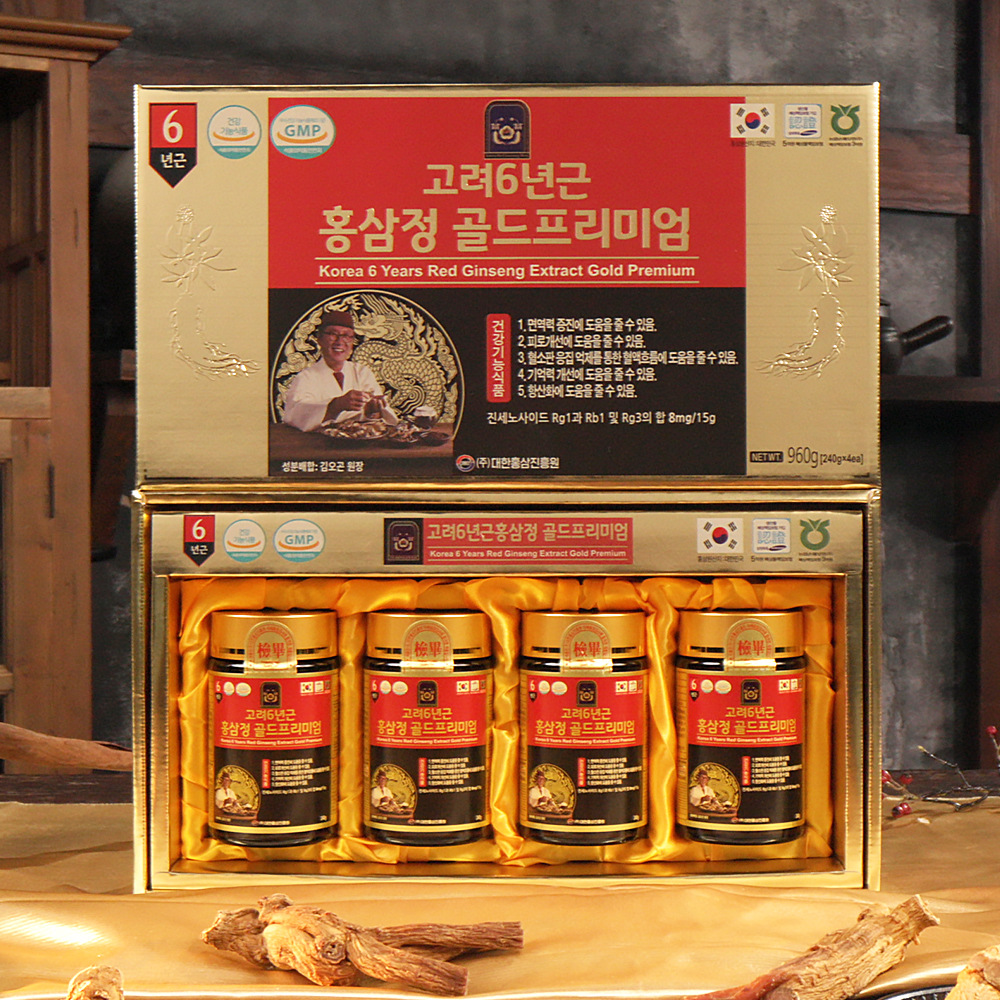 [천왕삼]김오곤 고려6년근 홍삼정골드 프리미엄(4p)