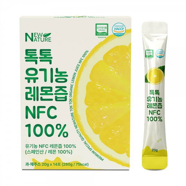 톡톡 유기농 레몬즙 NFC 100% 20g x 14포