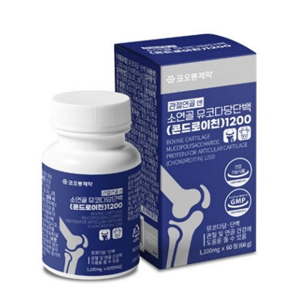 [코오롱제약] 관절연골엔 소연골 뮤코다당단백 (콘드로이친)1200 (60정)