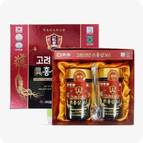 [천왕삼] 고려6년근 365 眞(참진) 홍삼세트 250g x 2병