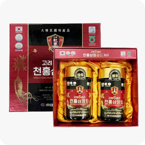 [천왕삼] 고려6년근 천홍삼정 골드365 250g×2병